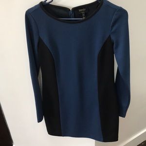 Laundry long sleeve color block dress